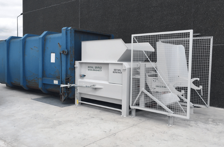 Compacteur poste fixe pour déchets secs - Decoval Servipack